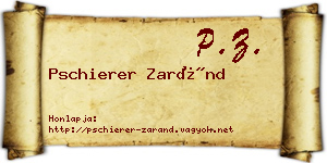 Pschierer Zaránd névjegykártya