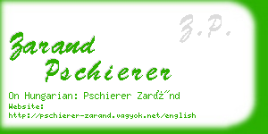 zarand pschierer business card